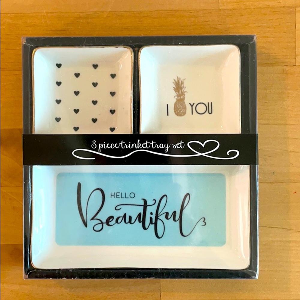 Trinket Jewelry Trays x3